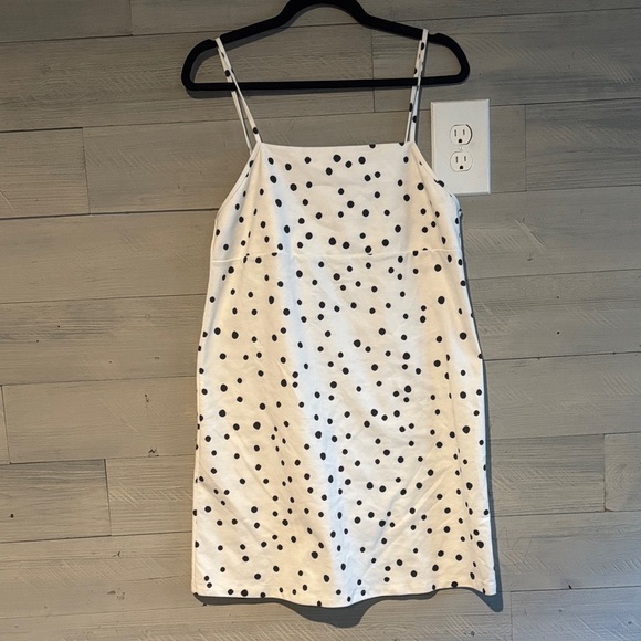 Zara Cream and Black Polka Dot Mini Dress - Picture 2 of 7